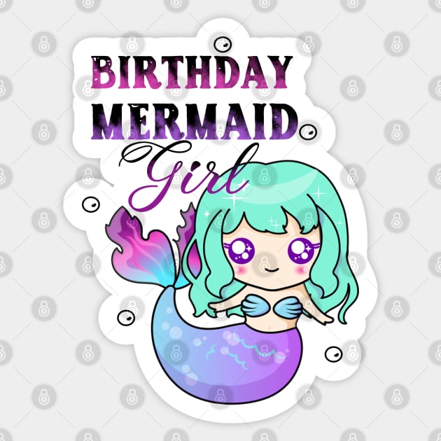 Birthday mermaid girl Sticker by YaiVargas